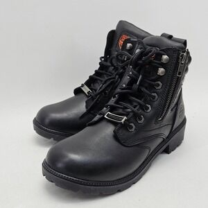 Milwaukee Leather MBL9320W Women Black Motorcycle Boots Wide 9EEE 3e extra  Wide